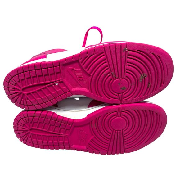 Nike Dunk High Sneakers Women's 9 Pink Prime White Shoes DD1869-110 Lace Up - Picture 5 of 9